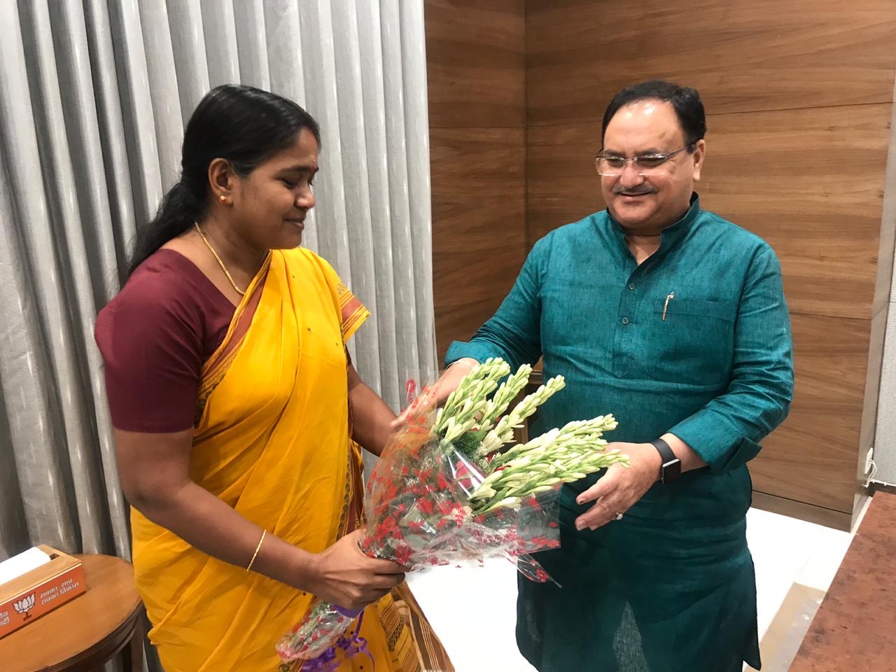 With BJP National President JP Nadda