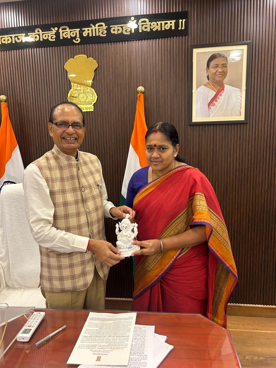 With Shivraj Singh Chouhan