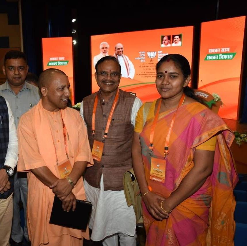 With Uttar Pradesh Chief Minister Yogi Adityanath